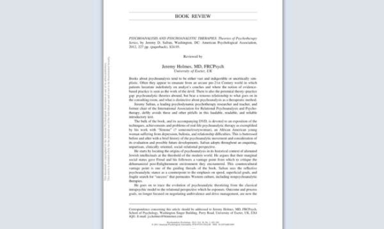 PSICOANALISI E PSICOTERAPIE DINAMICHE